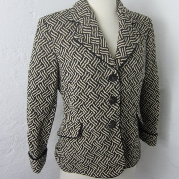 Armani Collezioni Italian Design Tailored Three Button Blazer Jacket Women's 8 - Picture 1 of 9